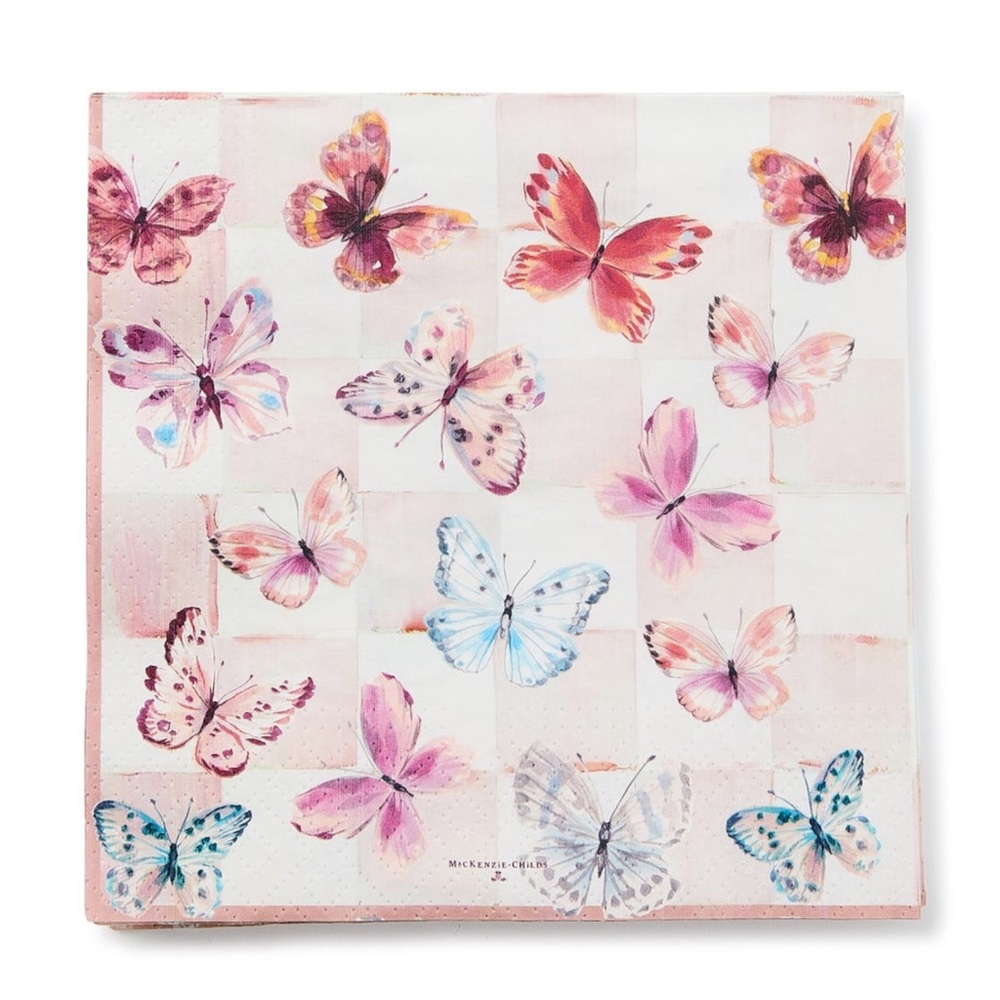 Mackenzie Childs Butterfly Hill Dinner Paper Napkins